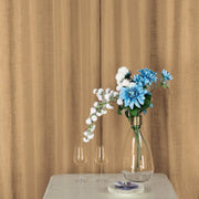 2 pcs 52"x64" Faux Linen Curtains with Chrome Grommets