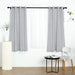 2 pcs 52"x64" Faux Linen Curtains with Chrome Grommets