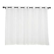 2 pcs 52"x64" Faux Linen Curtains with Chrome Grommets