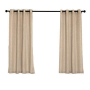 2 pcs 52"x64" Faux Linen Curtains with Chrome Grommets CUR_PANJUTE02_5264_081