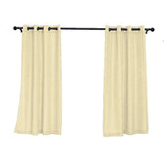 2 pcs 52"x64" Faux Linen Curtains with Chrome Grommets CUR_PANJUTE02_5264_IVR
