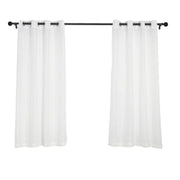 2 pcs 52"x64" Faux Linen Curtains with Chrome Grommets CUR_PANJUTE02_5264_WHT