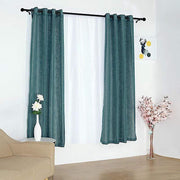 2 pcs 52"x84" Faux Linen Curtains with Chrome Grommets