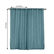 2 pcs 52"x84" Faux Linen Curtains with Chrome Grommets