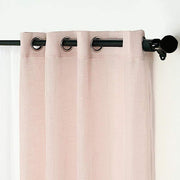2 pcs 52"x84" Faux Linen Curtains with Chrome Grommets