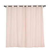 2 pcs 52"x84" Faux Linen Curtains with Chrome Grommets