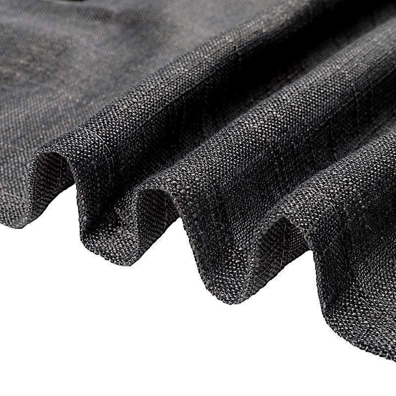 2 pcs 52"x84" Faux Linen Curtains with Chrome Grommets