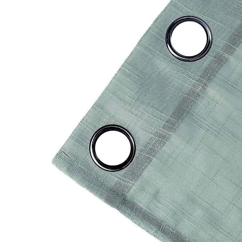 2 pcs 52"x84" Faux Linen Curtains with Chrome Grommets