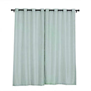 2 pcs 52"x84" Faux Linen Curtains with Chrome Grommets