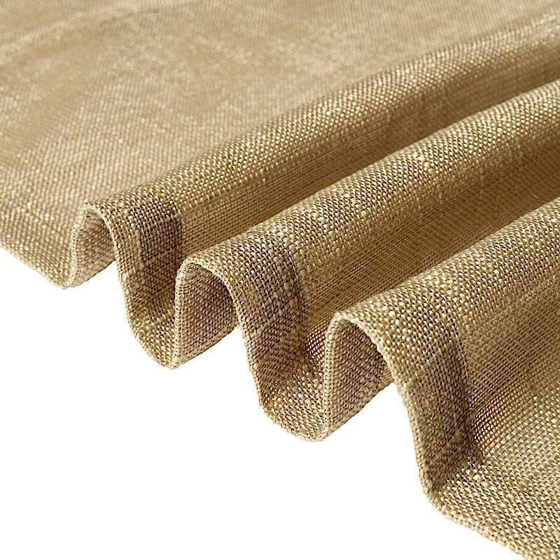 2 pcs 52"x84" Faux Linen Curtains with Chrome Grommets