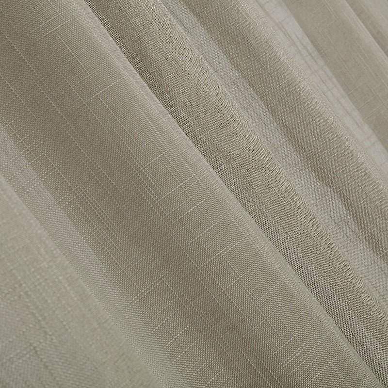 2 pcs 52"x84" Faux Linen Curtains with Chrome Grommets