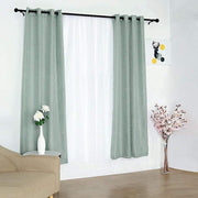 2 pcs 52"x84" Faux Linen Curtains with Chrome Grommets