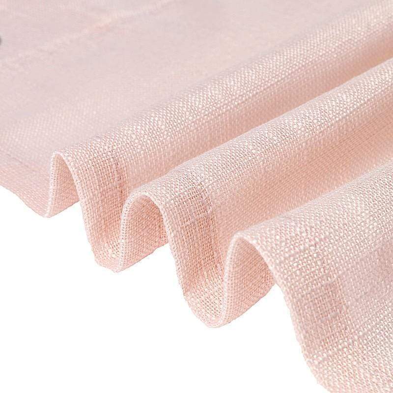 2 pcs 52"x84" Faux Linen Curtains with Chrome Grommets