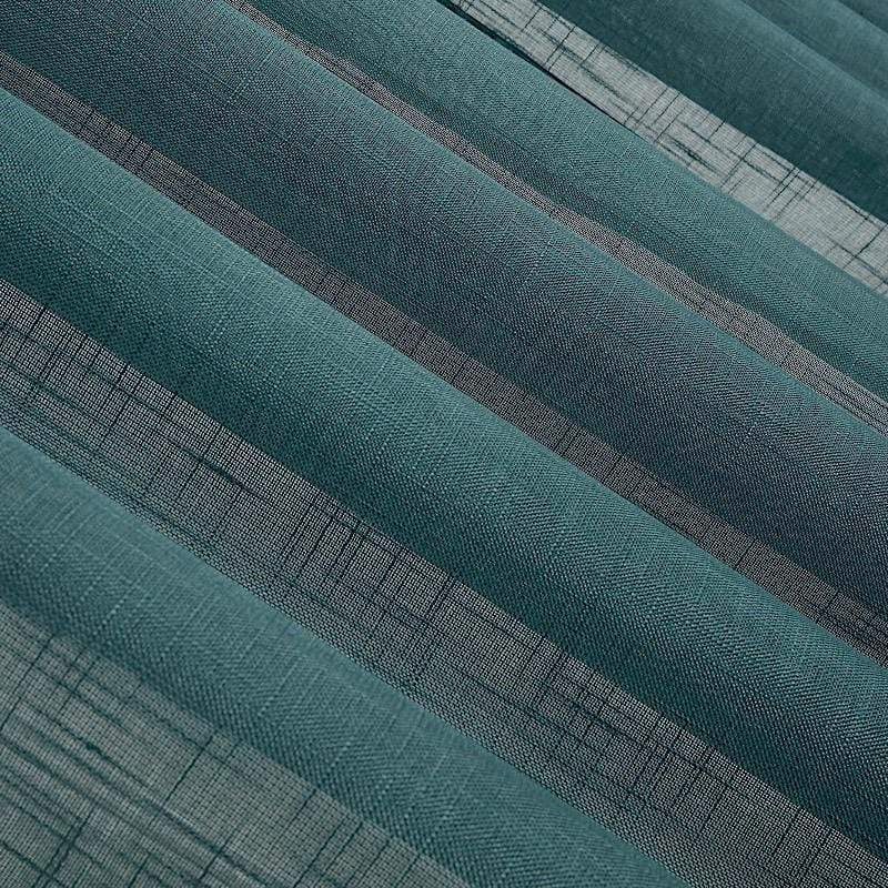 2 pcs 52"x84" Faux Linen Curtains with Chrome Grommets