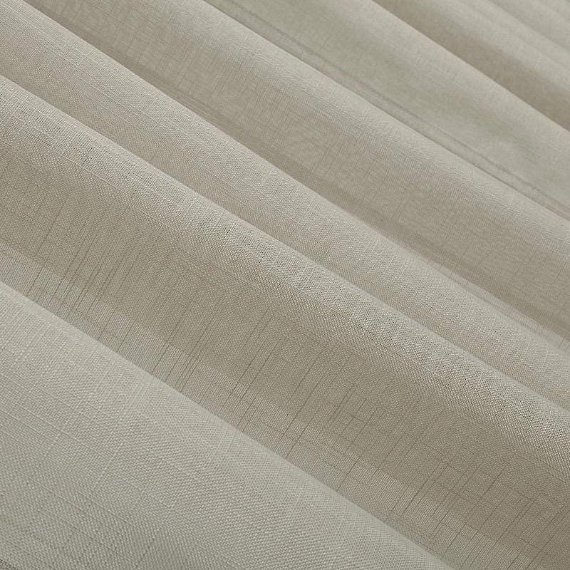 2 pcs 52"x84" Faux Linen Curtains with Chrome Grommets