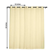 2 pcs 52"x84" Faux Linen Curtains with Chrome Grommets
