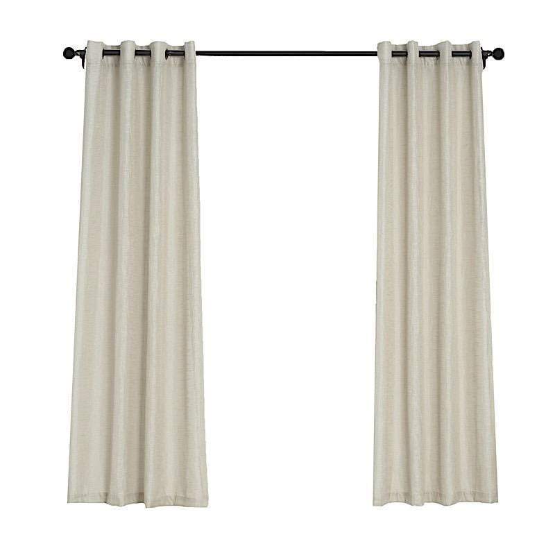 2 pcs 52"x84" Faux Linen Curtains with Chrome Grommets CUR_PANJUTE02_5284_081