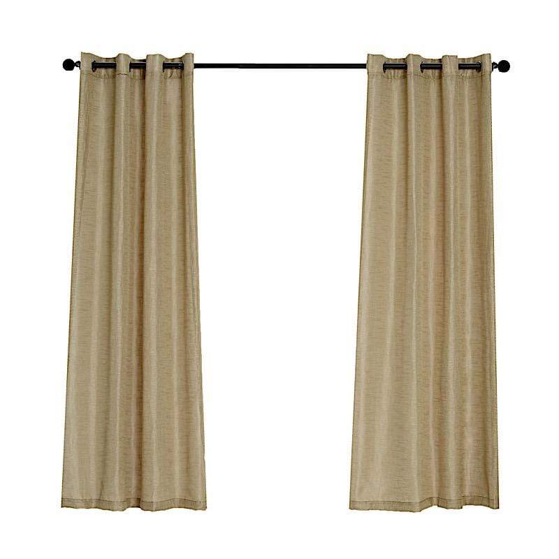 2 pcs 52"x84" Faux Linen Curtains with Chrome Grommets CUR_PANJUTE02_5284_NAT