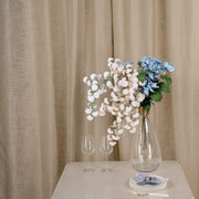 2 pcs 52"x96" Faux Linen Curtains with Chrome Grommets