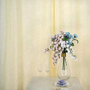 2 pcs 52"x96" Faux Linen Curtains with Chrome Grommets