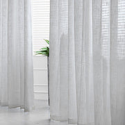 2 pcs 52"x96" Faux Linen Curtains with Chrome Grommets