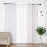 2 pcs 52"x96" Faux Linen Curtains with Chrome Grommets