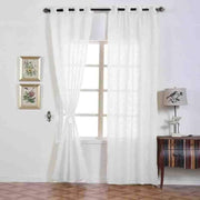2 pcs 52"x96" Faux Linen Curtains with Chrome Grommets
