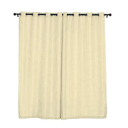 2 pcs 52"x96" Faux Linen Curtains with Chrome Grommets CUR_PANJUTE02_5296_IVR