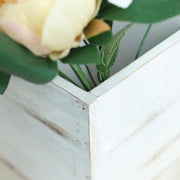 2 pcs 6" Natural Wood Square Plant Holder Boxes Centerpieces
