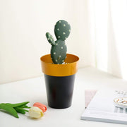 2 pcs 6" tall Metallic Round Plastic Flower Plant Pots