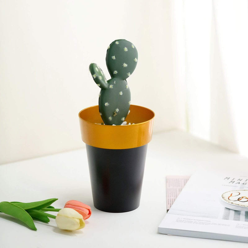 2 pcs 6" tall Metallic Round Plastic Flower Plant Pots