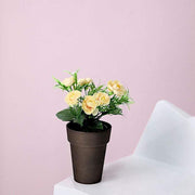 2 pcs 6" tall Metallic Round Plastic Flower Plant Pots