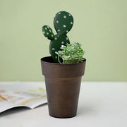 2 pcs 6" tall Metallic Round Plastic Flower Plant Pots