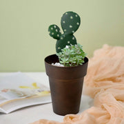 2 pcs 6" tall Metallic Round Plastic Flower Plant Pots