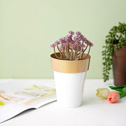 2 pcs 6" tall Metallic Round Plastic Flower Plant Pots