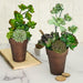 2 pcs 6" tall Metallic Round Plastic Flower Plant Pots