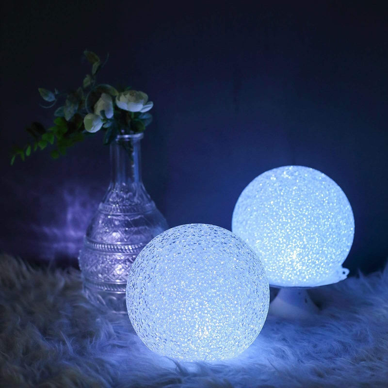 2 pcs 6" wide LED Orbs Battery Operated Ball Lights - Assorted LED_BALL11_6