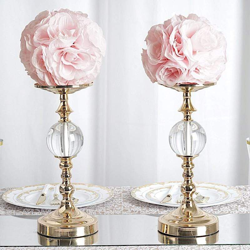 2 pcs 7" wide Silk Roses Kissing Balls