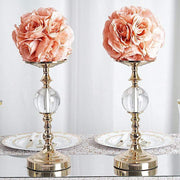 2 pcs 7" wide Silk Roses Kissing Balls