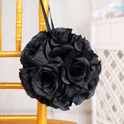 2 pcs 7" wide Silk Roses Kissing Balls