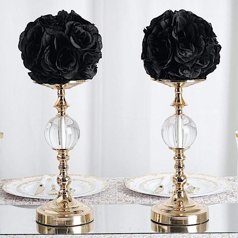 2 pcs 7" wide Silk Roses Kissing Balls