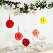 2 pcs 7" wide Silk Roses Kissing Balls