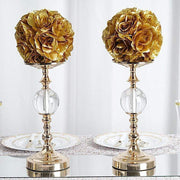 2 pcs 7" wide Silk Roses Kissing Balls