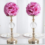 2 pcs 7" wide Silk Roses Kissing Balls