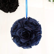 2 pcs 7" wide Silk Roses Kissing Balls