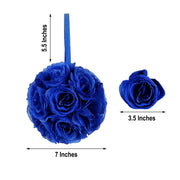 2 pcs 7" wide Silk Roses Kissing Balls