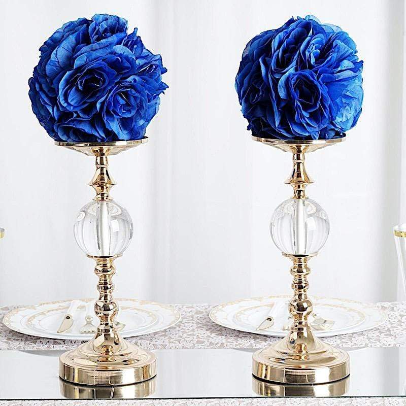 2 pcs 7" wide Silk Roses Kissing Balls