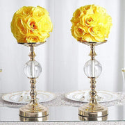 2 pcs 7" wide Silk Roses Kissing Balls