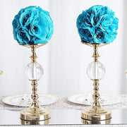2 pcs 7" wide Silk Roses Kissing Balls