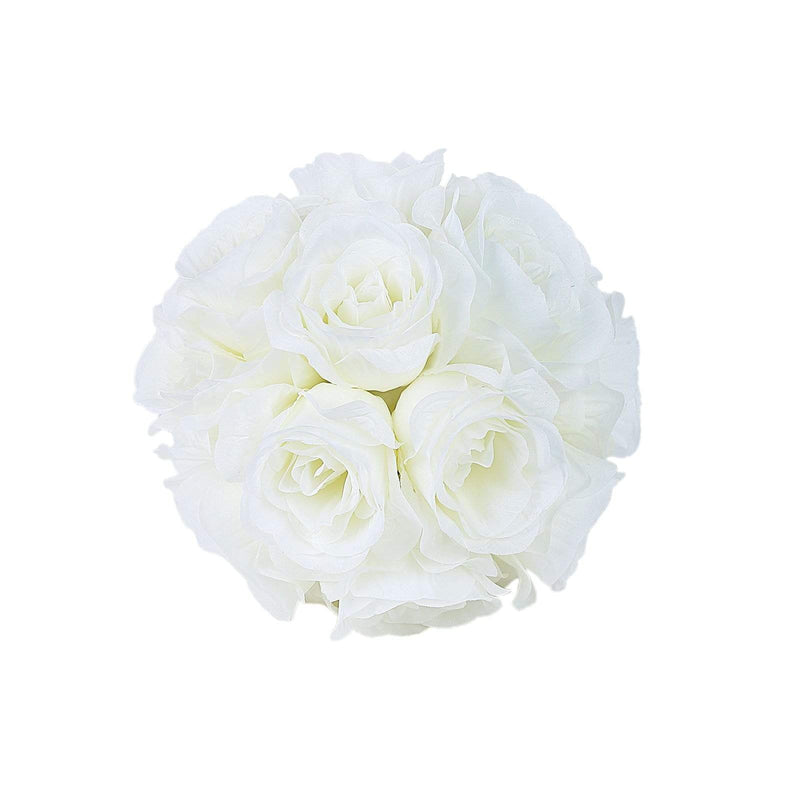 2 pcs 7" wide Silk Roses Kissing Balls ARTI_BALL_RS01_7_CRM